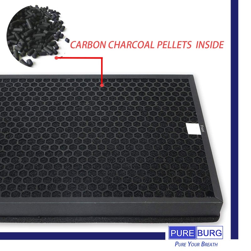 PUREBURG Replacement Filter Set Compatible with Coway Airmega 300 300S Air Purifier,H13 HEPA Activated Carbon MAX2 3-Stage Filtration - Image 3